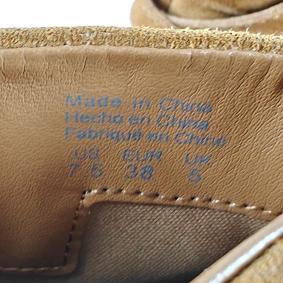 Draper James Brown Suede Ankle Boots Block Heel Size 7.5 NEW - Picture 9 of 10